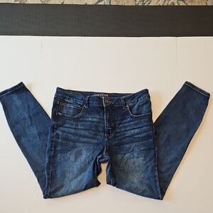 Maurices EverFlex High-Rise Dark Blue Jeans Womens 14 Regular Good Condition